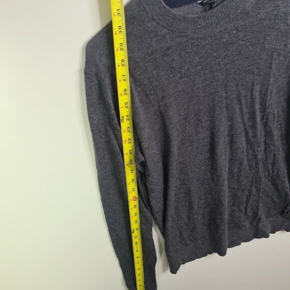Ted Baker Sweater Men Size 3 (Medium) Gray Wool Crewneck Pullover Lightweight - Picture 3 of 8
